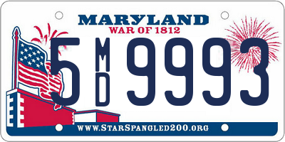 MD license plate 5MD9993