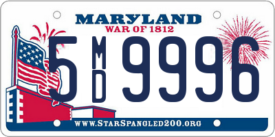 MD license plate 5MD9996