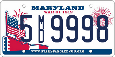 MD license plate 5MD9998