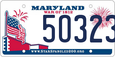 MD license plate 5O323