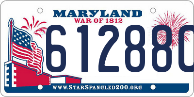 MD license plate 61288CC