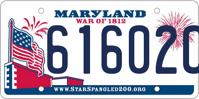 MD license plate 61602CF