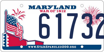 MD license plate 61732