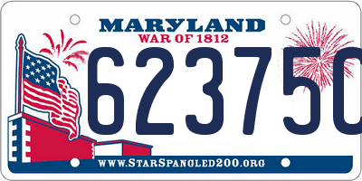 MD license plate 62375CL