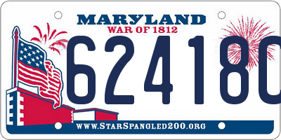 MD license plate 62418CJ