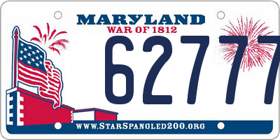 MD license plate 62777