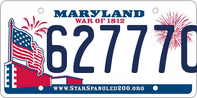 MD license plate 62777CD