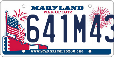 MD license plate 641M432