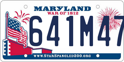 MD license plate 641M476