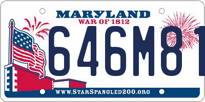 MD license plate 646M819