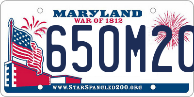 MD license plate 650M200