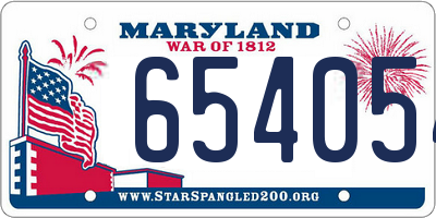 MD license plate 654054