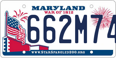 MD license plate 662M740