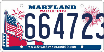 MD license plate 6647232