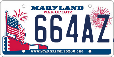 MD license plate 664AZA