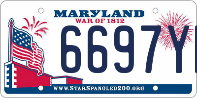 MD license plate 6697YL