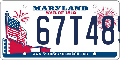 MD license plate 67T485