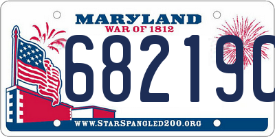 MD license plate 68219CG