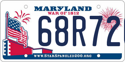 MD license plate 68R720