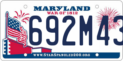 MD license plate 692M434