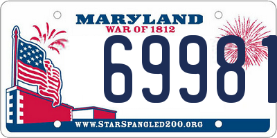 MD license plate 69981