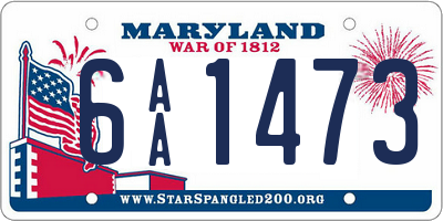 MD license plate 6AA1473