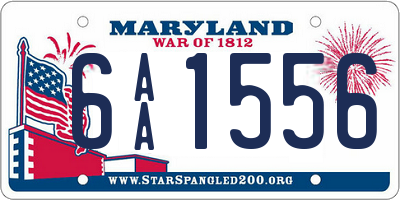 MD license plate 6AA1556