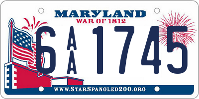 MD license plate 6AA1745