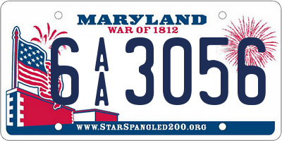 MD license plate 6AA3056