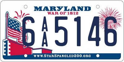 MD license plate 6AA5146