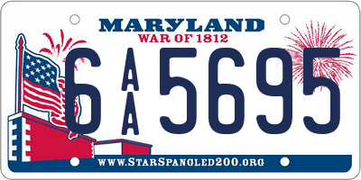 MD license plate 6AA5695