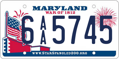 MD license plate 6AA5745