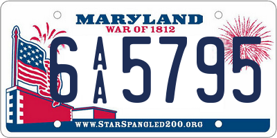 MD license plate 6AA5795