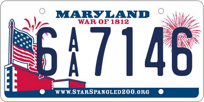 MD license plate 6AA7146