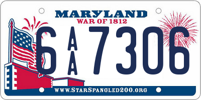 MD license plate 6AA7306
