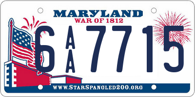 MD license plate 6AA7715