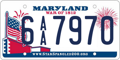 MD license plate 6AA7970