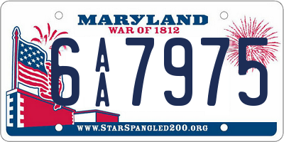 MD license plate 6AA7975