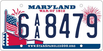 MD license plate 6AA8479