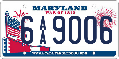 MD license plate 6AA9006