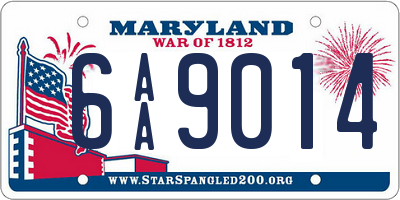 MD license plate 6AA9014