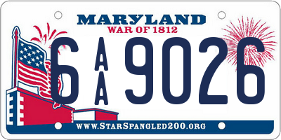 MD license plate 6AA9026