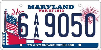 MD license plate 6AA9050