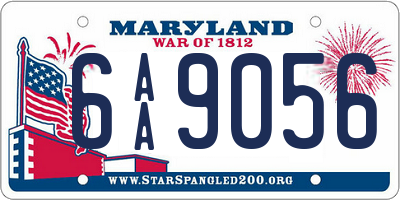 MD license plate 6AA9056