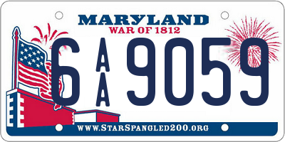 MD license plate 6AA9059