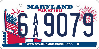 MD license plate 6AA9079