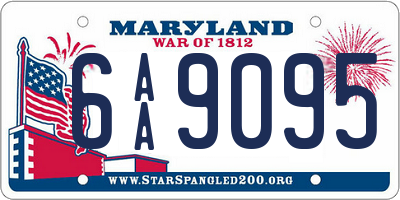 MD license plate 6AA9095