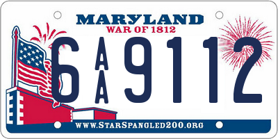 MD license plate 6AA9112