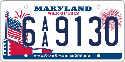 MD license plate 6AA9130