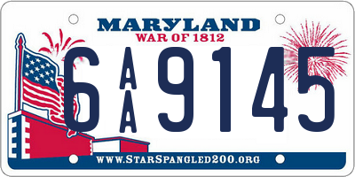 MD license plate 6AA9145